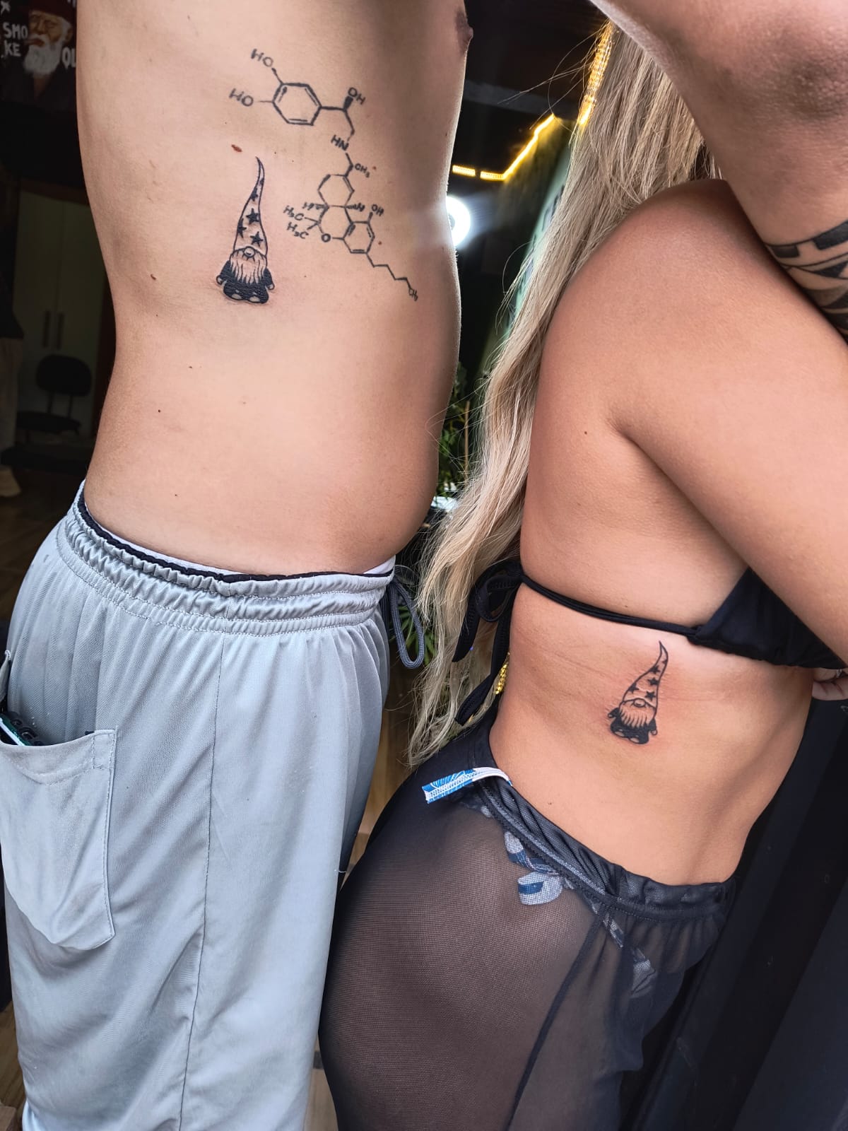 Tatuagem Matching feita por Aline Druco em São Thomé das Letras
